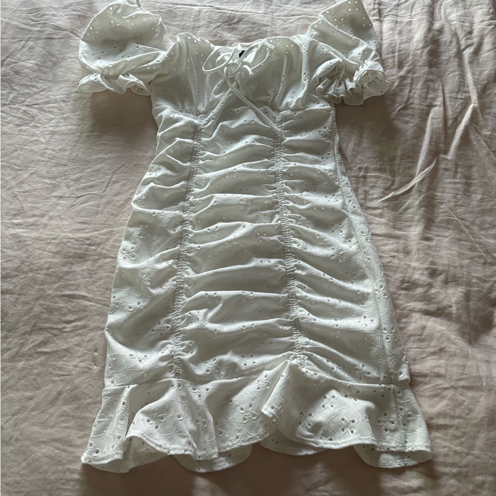 Eyelet Mini Dress